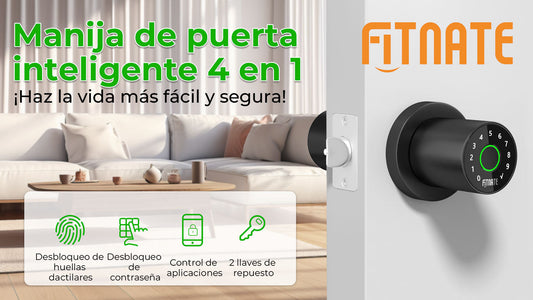 FITNATE-HS0434 Desbloqueo por huella dactilar, 4 en 1 Smart Fingerprint Door Lock