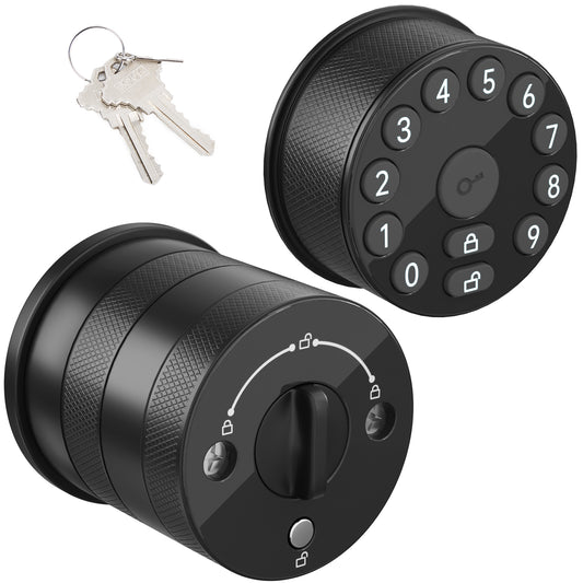 FITNATE 447 Electronic Door Knob with Keypad and Key, 100 Codes