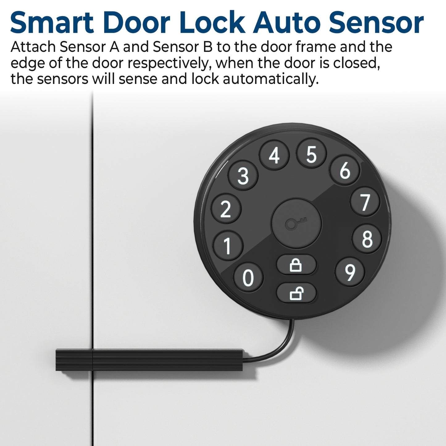 FITNATE 447 Electronic Door Knob with Keypad and Key, 100 Codes