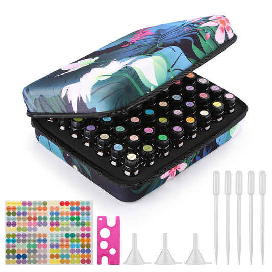 FITNATE 0408 Lotus Essential Oil Storage, 56 Bottles, Holding 5/10/15 ml