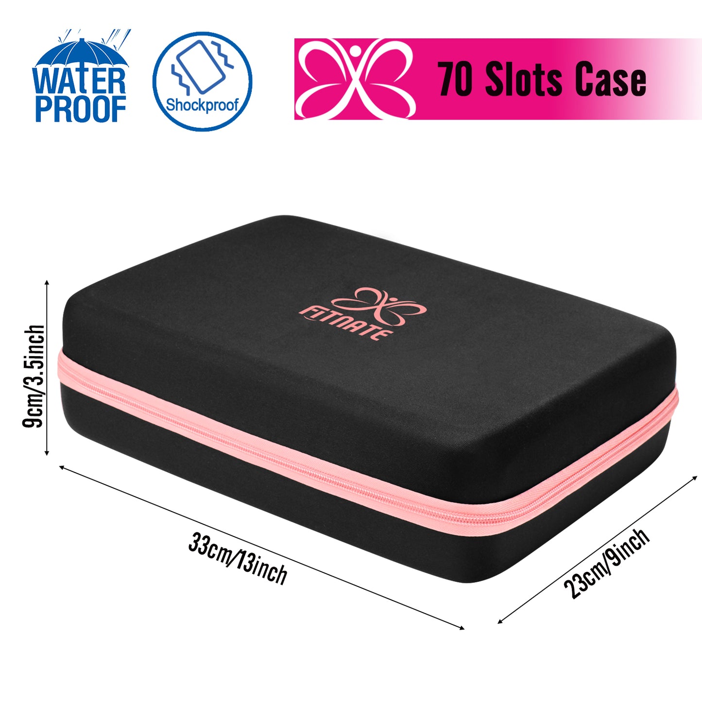 FITNATE 0140 Essential Oils Case for 5ml 10ml 15ml Essential Oils (70 bottles, Pink)