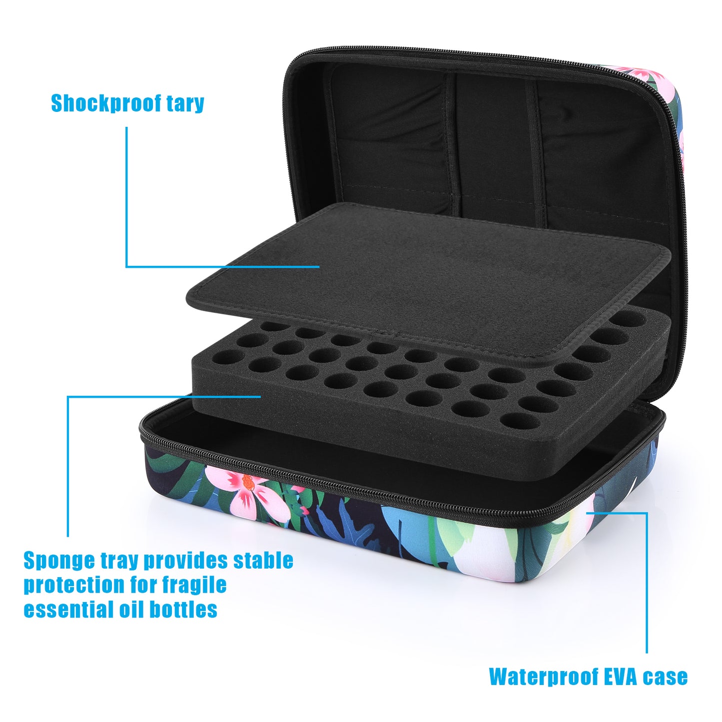 FITNATE 0408 Lotus Essential Oil Storage, 56 Bottles, Holding 5/10/15 ml