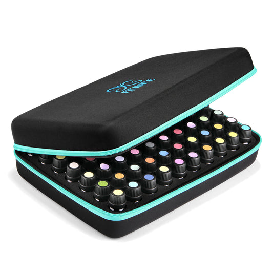 FITNATE 0140 Essential Oils Storage Case for 5ml, 10ml, 15ml Oils (70 Bottles, Blue)