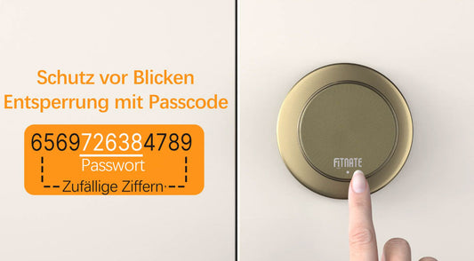 FITNATE [HS0395] Tastatur Türknopf, Digitales Türschloss mit Touchscreen