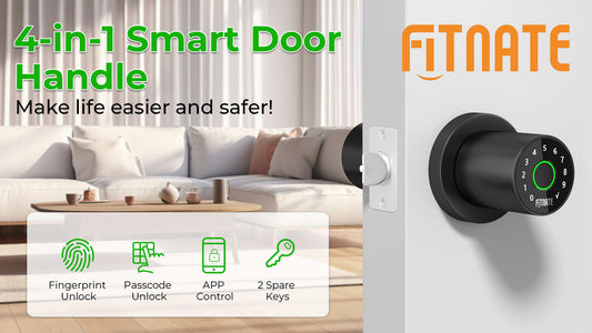 FITNATE-HS0434 Fingerprint Unlock,4-in-1 Smart Fingerprint Door Lock