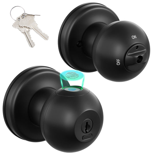FITNATE 0436 Smart Fingerprint Door Knob - Biometric Door Lock